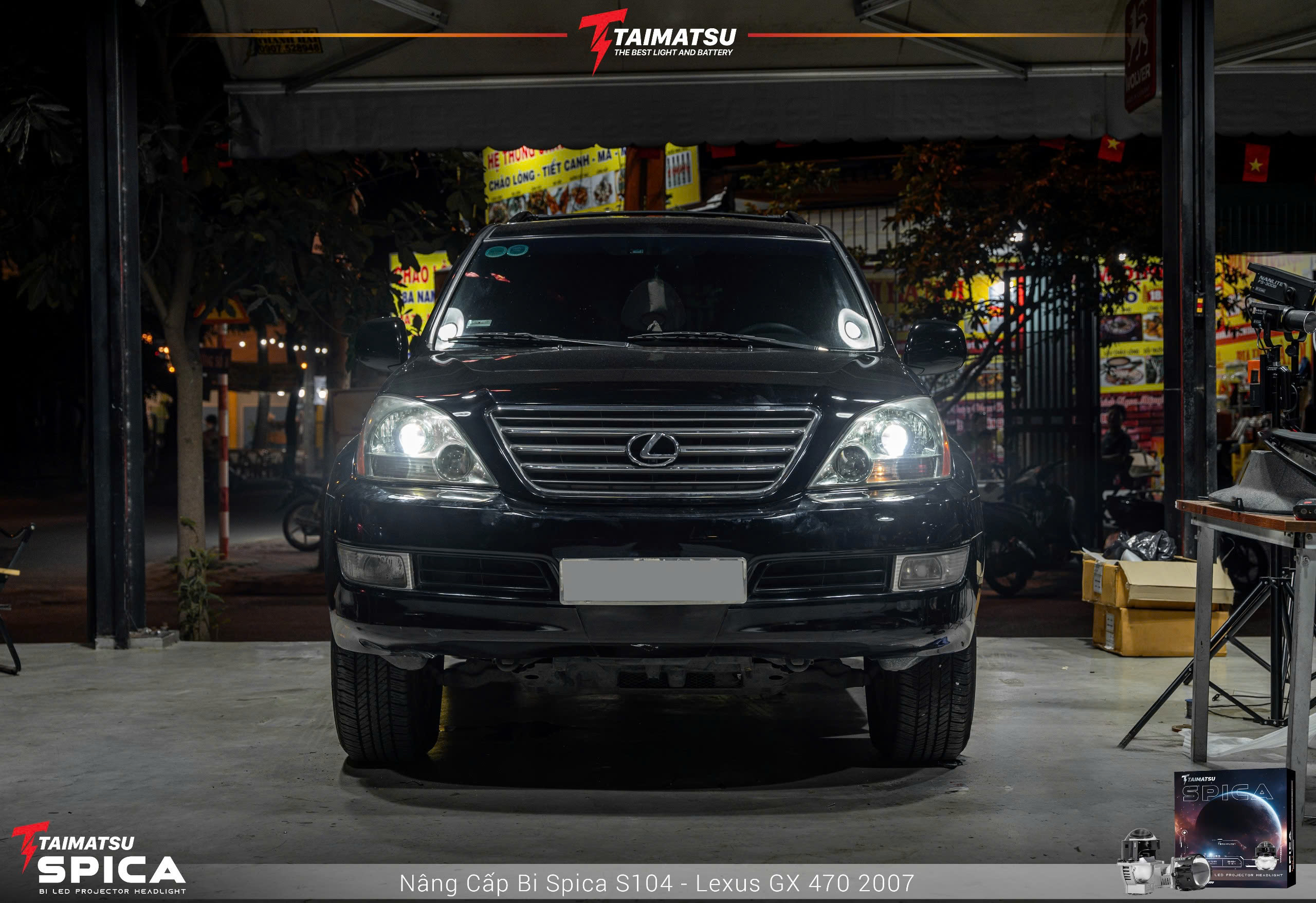 Lexus GX 470 2007 lên bi Spica S104 có chế độ giảm sáng LightShifter (9)